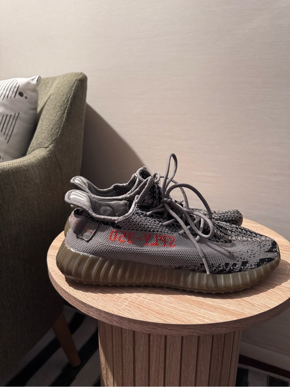 Yeezy Boost 350 V2 Grey with Red Stripe